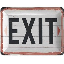 Retro Blechschild EXIT Schild nostalgie Ausgang Sign vintage Metallschild 15x20
