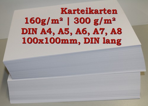 Karteikarten 160g 300g din - karteikarten, 160g,