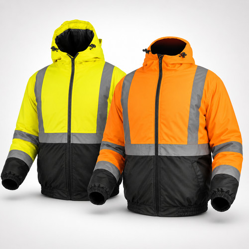 Gefütterte warnschutzjacke - gefütterte,