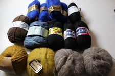 1kg Wollpaket verschiedene Materialien Wolle Wollreste siehe Bild Top Zustand