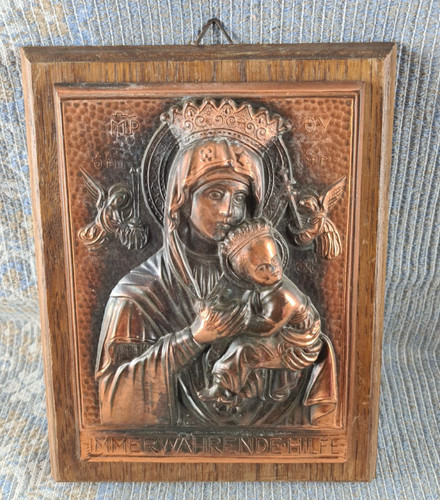 Vintage metall relief - vintage,