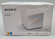Sony ICF-C1 Radiowecker Clock Radio Uhr Weiß Radiobox Uhrenradio LED #KT9617X-