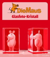3D Glas Gravur Die Maus Motiv