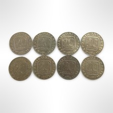 8× Österreich 20 Schilling – Gedenkmünzen Set – verschiedene Motive – 1980er