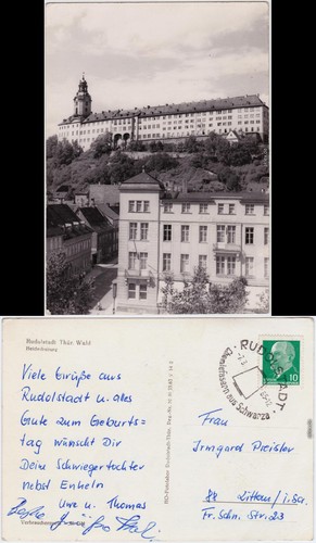 Foto ansichtskarte rudolstadt - foto,
