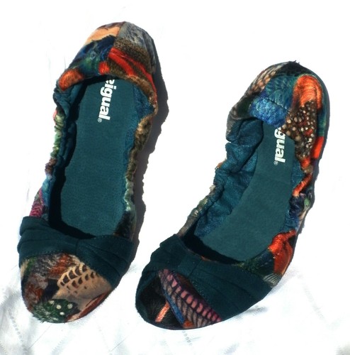 Samt ballerinas bunt 37 - ballerinas,
