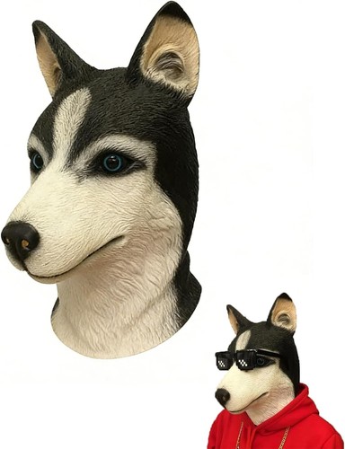 Latex husky maske echtlicht - latex,