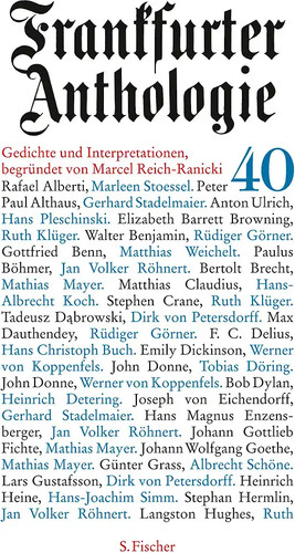 Frankfurter anthologie - frankfurter,