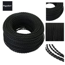 Textile Cable 2 Core Black -