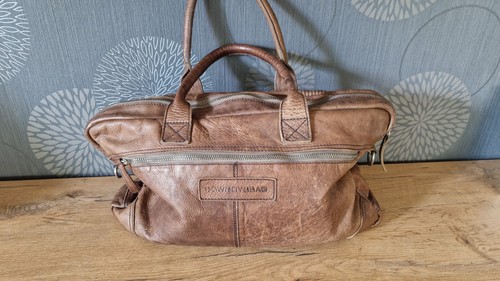 Leder cowboysbag braun nit - leder,