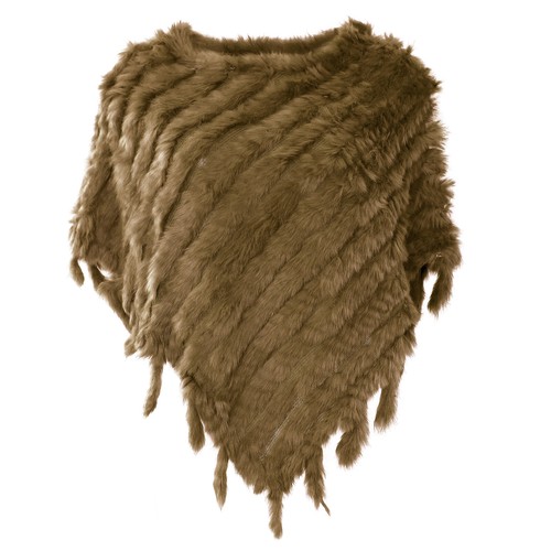 Gloop damen poncho echtfell - poncho,