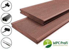 WPC Terrassendielen Komplettbausatz Redwood braun Massiv 20mm Bausatz 2 - 60m²