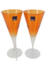 LEONARDO Cocktailgläser Orange 2er Set 20,5cm Glas Barock Vintage Logo Print