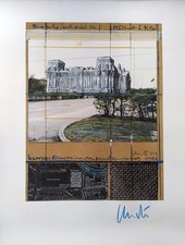 CHRISTO "Wrapped Reichstag, Project for Berlin" Litho/Collage 1994, signiert