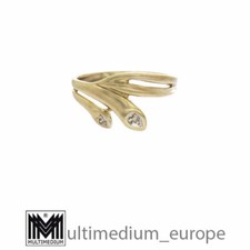 333er Gelbgold Diamant Fingerring 8k yellow gold diamond ring 8 Karat