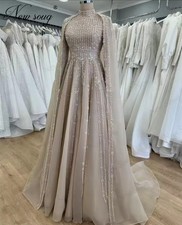 Beige goldenes verlobungskleid - beige/goldenes,