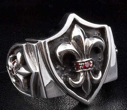 Sterling silber gothic granat - silber,