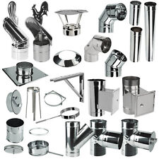 Edelstahl Schornstein Rohr Bogen Knie 45 90 Regenhaube T Stück Anschluss Putztür