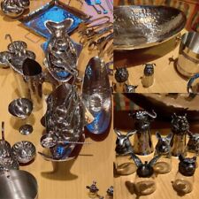 60 Teile 20KG  Luxus Hammerschlag Edelstahl Hot Pot Fondue Set HANDARBEIT UNIKAT