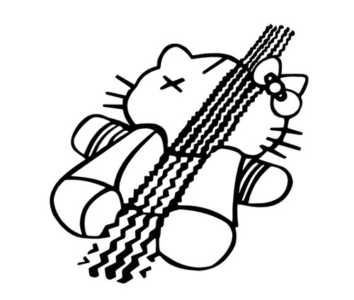 Hello kitty überfahren - hello,