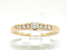 Brillant Ring 750 Gelbgold 18Kt Gold  7 Brillanten 0,18ct Top Wesselton Si