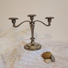 3-armiger Kerzenständer stilvoller Armleuchter silberfarbener Kerzenleuchter