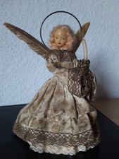 Rauschgoldengel Weihnachtsengel Brokat 20 cm hoch 60er Jahre