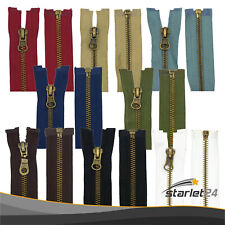 30-90cm Reißverschluss Metall für Jacke Tasche 5mm Zipper teilbar Reißverschluss