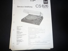 Original Schaltplan  Service Manual Dual CS 626