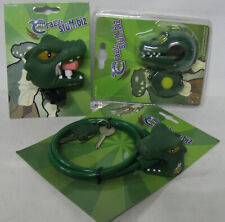 Crazy-stuff Krokodil LED Licht Klingel Schloss für Kinder Laufrad Roller Fahrrad