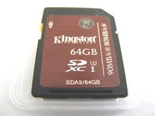 64GB SDXC Card 90MB/s  ( 64 GB SDXC Karte ) KINGSTON gebraucht
