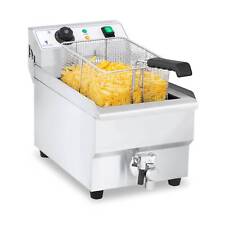 Fritteuse Edelstahl Kaltzone Fritöse Elektro Friteuse Kapazität 10 L 3000 W