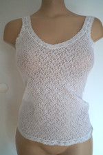 Damenunterhemd ♥ Bleyle ♥ Spitzen Rosendesign ♥ weiß NEU ♥ Gr. 42 ♥ Unterhemd