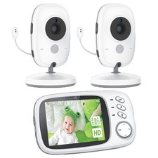 Babyphone mit 2 Kameras VOX Infrarot Nachtsicht Babyfon Temperaturüberwachung