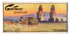 Sammelbild Gartmann Schokolade, Abendgebet mit Kamel 