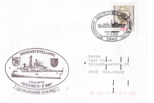 Schiffspost fregatte bremen - schiffspost,