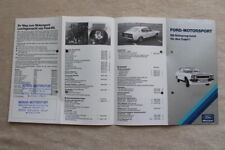 32B 711 Ford Motorsport RS Capri Zubehör Spoiler Fahrwerk Sitze Rad Prospekt