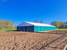 Gebrauchte Reitzelt Reithalle PVC 20x40x4 Aluhalle Leichtbauhalle 85kgSchneelast