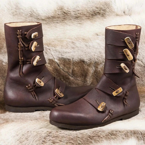 Mittelalter leder stiefel - leder, |