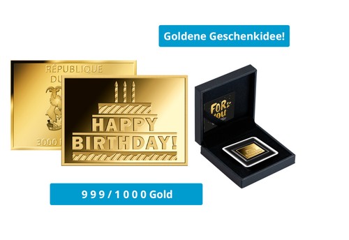 Goldmünze motiv happy - goldmünze,