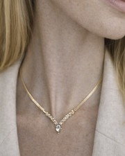 Dior Halskette Kristall Gold