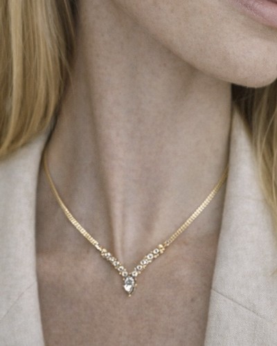 Dior halskette kristall gold - dior,