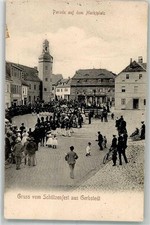 13541634 - 4272 Gerbstedt Schuetzenfest Marktplatz Parade Mansfeld-Suedharz LKR