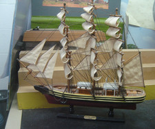 Maritimes Schiffsmodell Deko aus Holz 50cm lang ,47cm hoch "Gebraucht"(208)