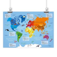 Kinder lernposter weltkarte - kinder,