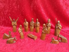 schöne , alte Krippenfiguren  , 13 Figuren Holz geschnitzt , um 15cm