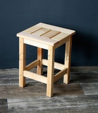 Massivholz Nachttisch Kernbuche geölt Sitz-hocker Blumentisch Holz Beistelltisch