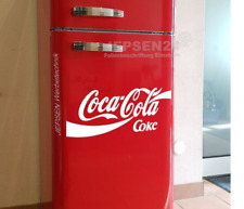 Coca Cola Coke 50cm Aufkleber für Kühlschrank + Gratis Cola Aufkleber 10cm