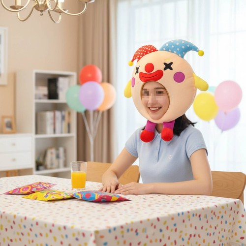 Weicher stoff clown - stoff, kostüm