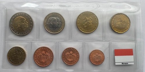 Monaco euro kursmünzensatz - monaco, euro-kursmünzensatz